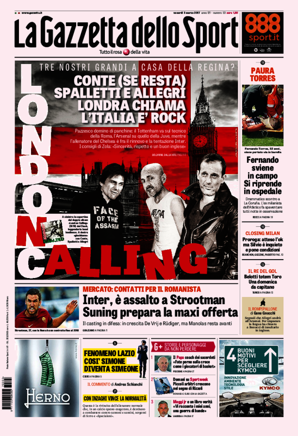 Gazzetta Dello Sport 3 Marzo 2017