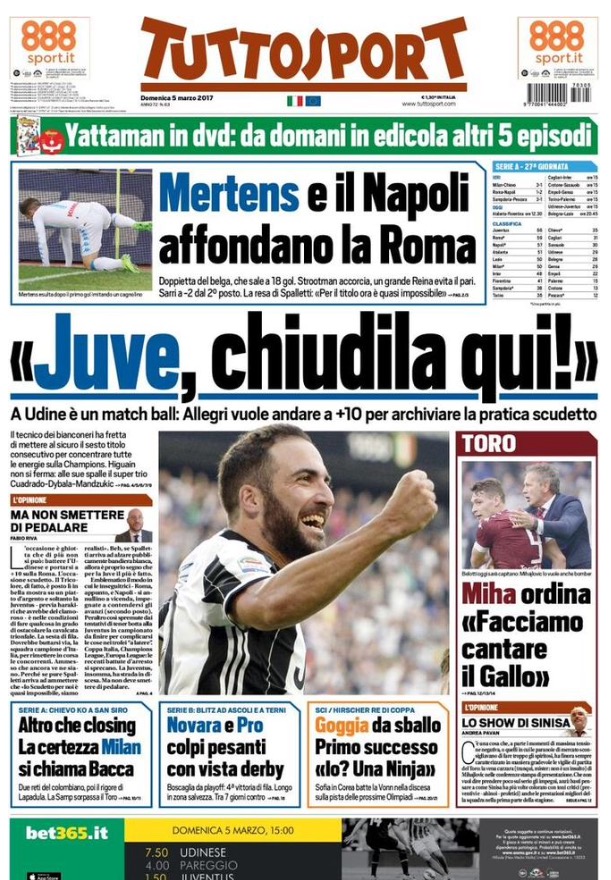 TuttoSport 5 Marzo 2017