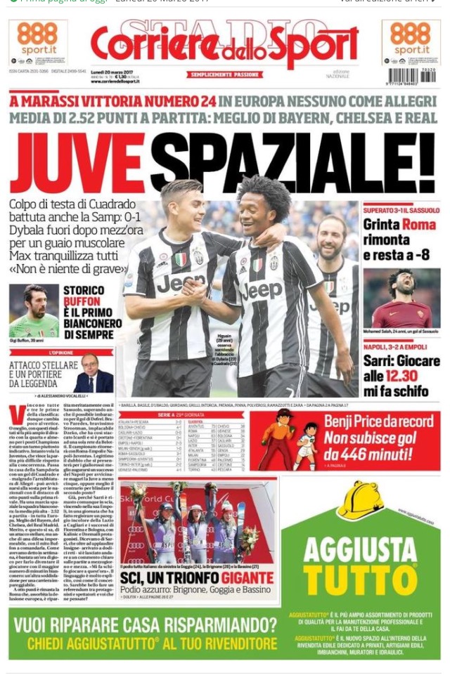 Corriere Dello Sport 20 Marzo 2017