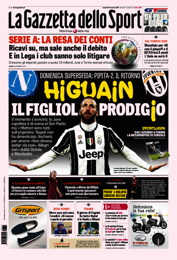 Gazzetta Dello Sport 31 Marzo 2017