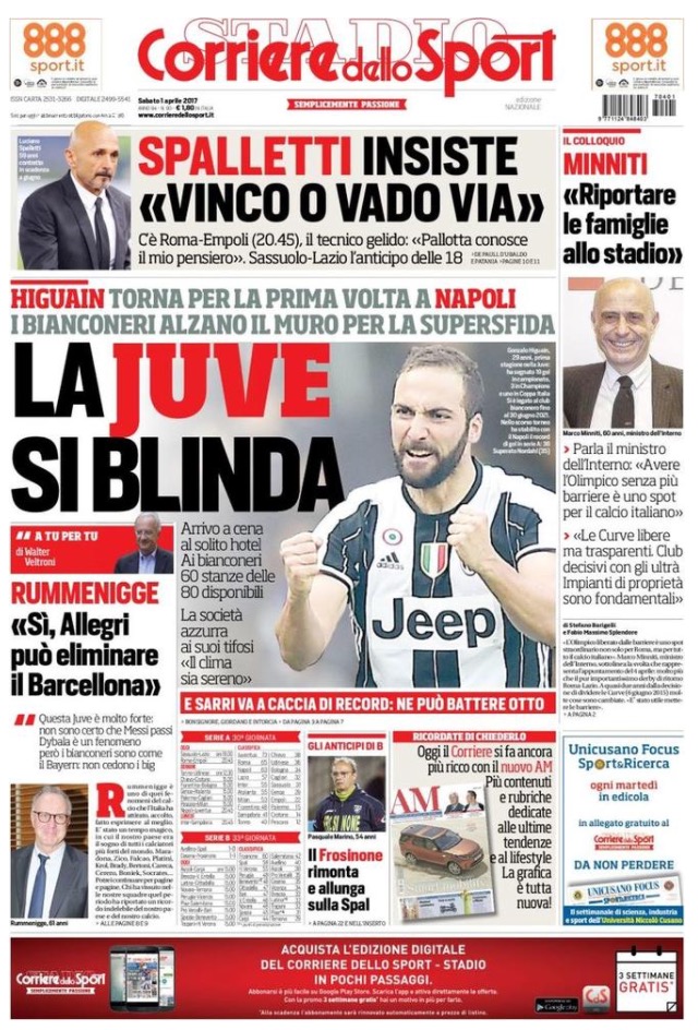 Corriere Dello Sport 1 Aprile 2017
