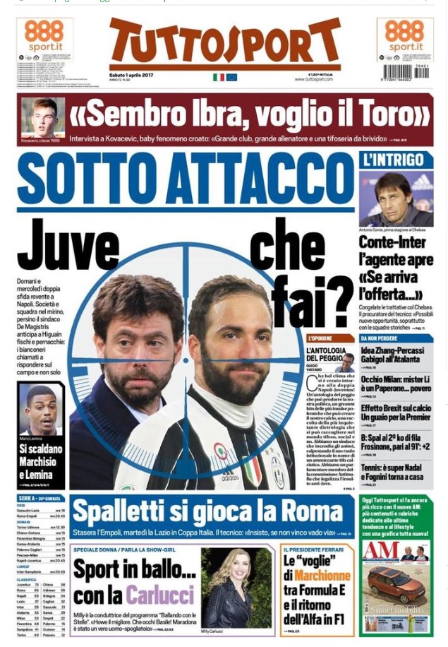 TuttoSport 1 Aprile 2017