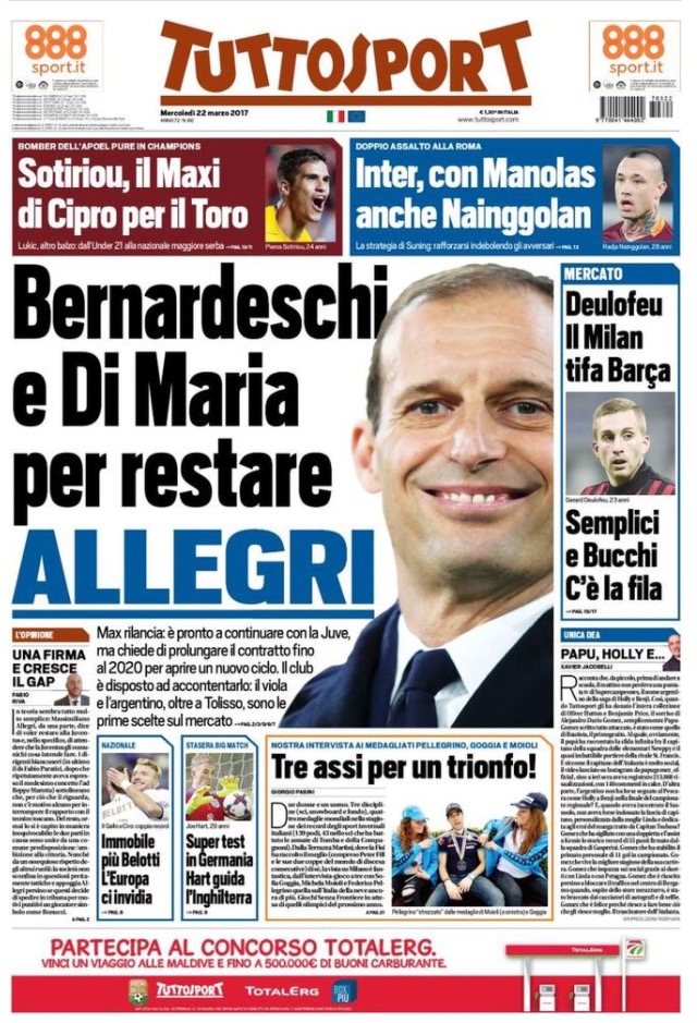 TuttoSport 22 Marzo 2017