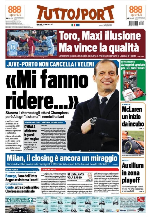 TuttoSport 14 Marzo 2017
