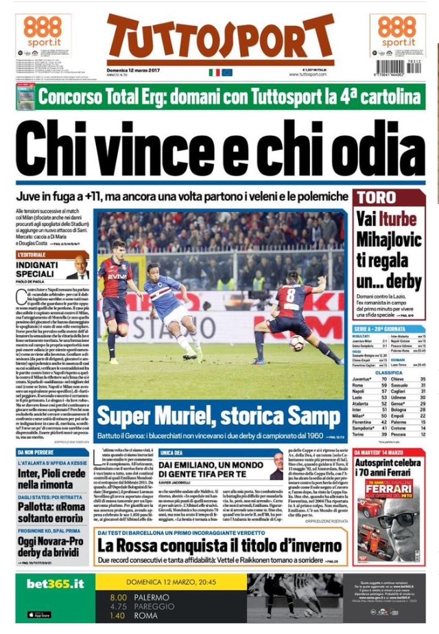 TuttoSport 12 Marzo 2017