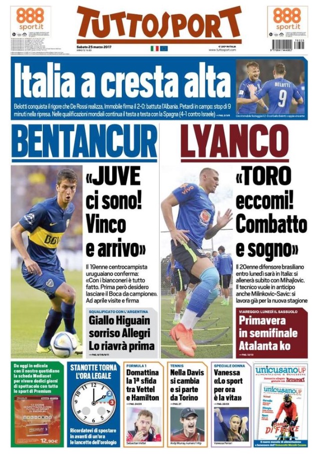 TuttoSport 25 Marzo 2017