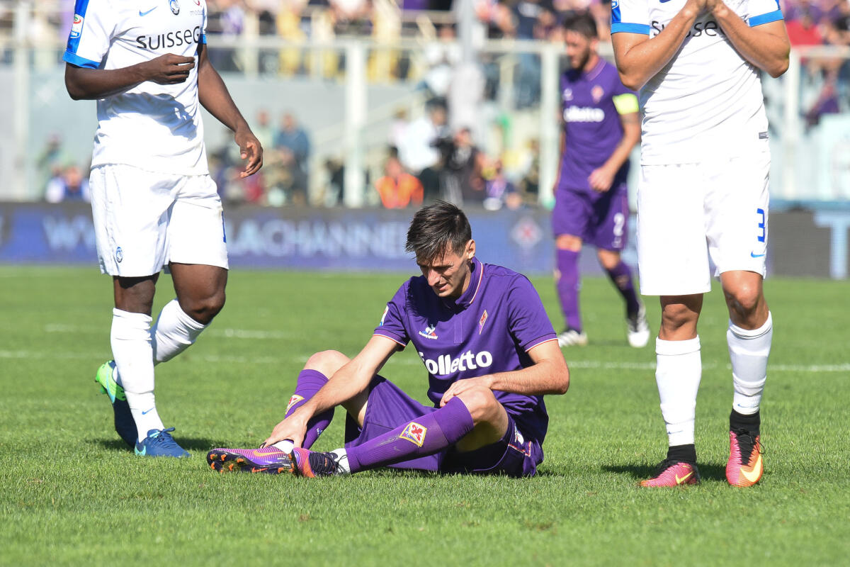 Kalinic e un infortunio più grave del previsto, può star fuori due partite - Stadio Artemio Franchi, 16.10.2016, Fiorentina-Atalanta, Foto Firoenzo Sernacchioli, copyright Labaroviola.com