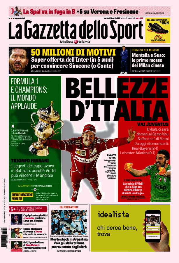 Gazzetta Dello Sport 18 Aprile 2017