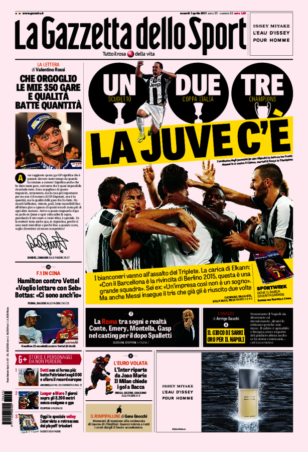 Gazzetta Dello Sport 7 Aprile 2017