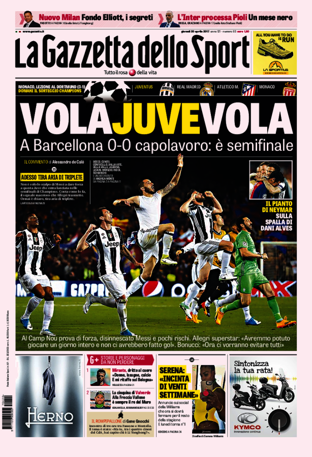 Gazzetta Dello Sport 20 Aprile 2017