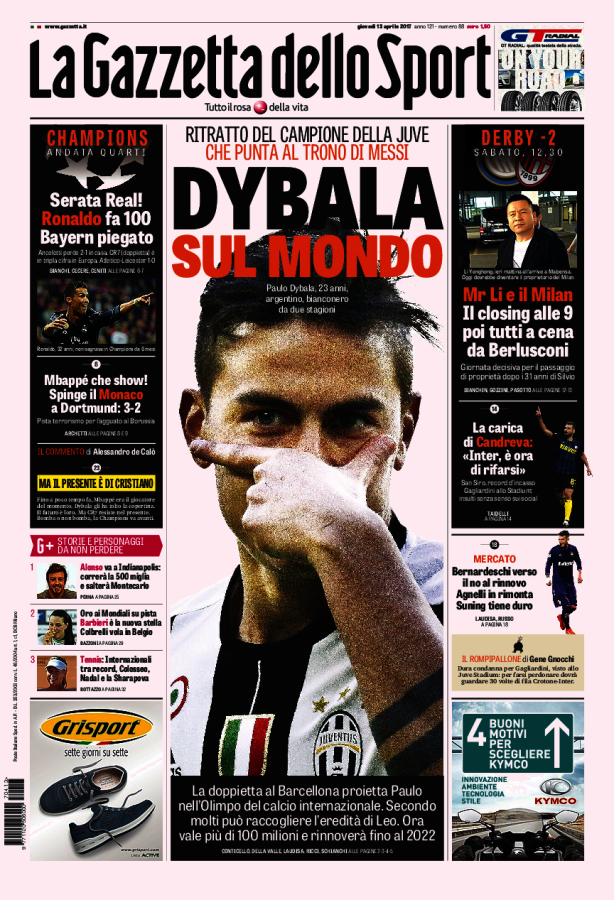 Gazzetta Dello Sport 13 Aprile 2017