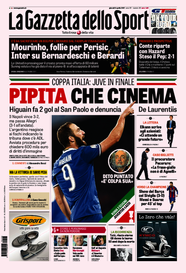 Gazzetta Dello Sport 6 Aprile 2017