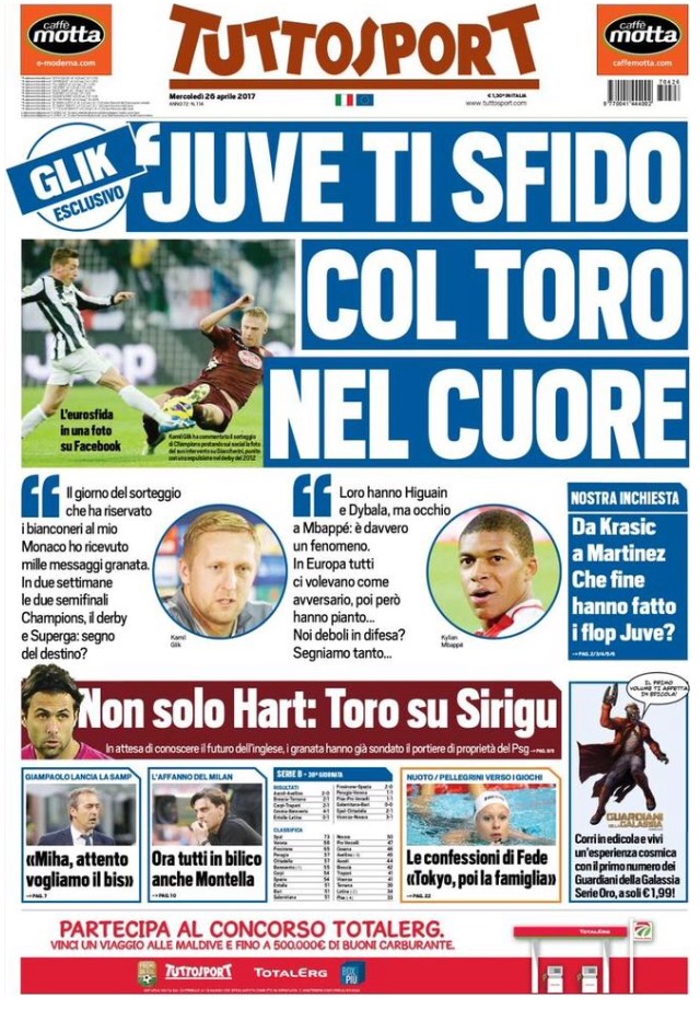TuttoSport 26 Aprile 2017