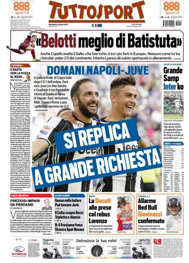 TuttoSport 4 Aprile 2017