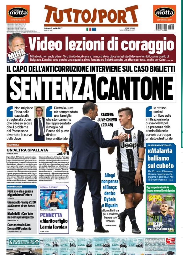 TuttoSport 8 Aprile 2017