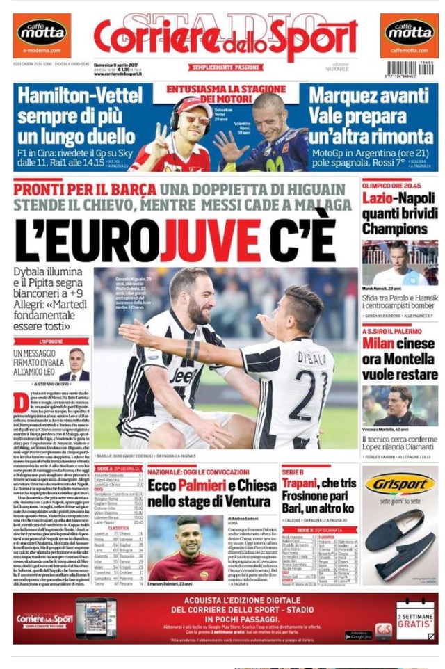 Corriere Dello Sport 9 Aprile 2017
