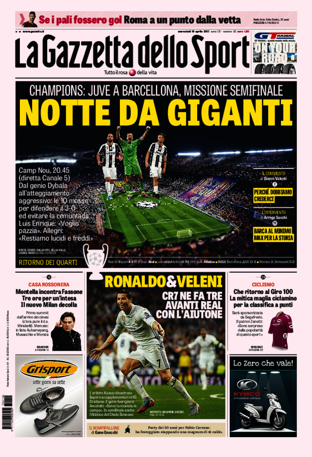 Gazzetta Dello Sport 19 Aprile 2017