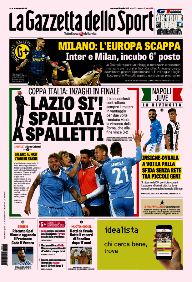 Gazzetta Dello Sport 5 Aprile 2017