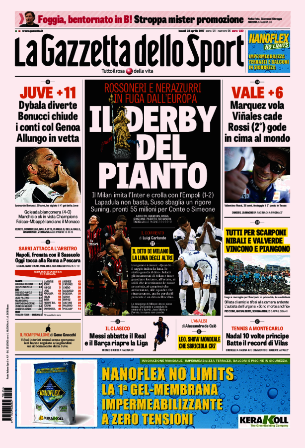 Gazzetta Dello Sport 24 Aprile 2017