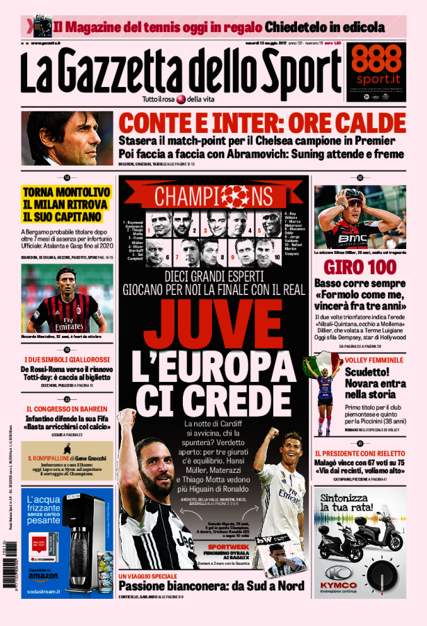 Gazzetta Dello Sport 12 Maggio 2017