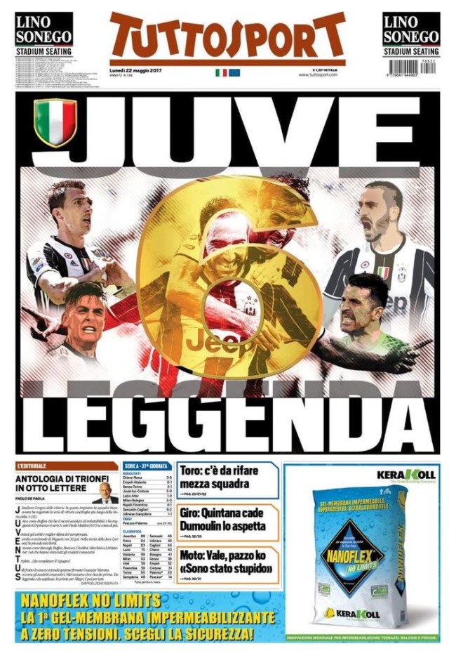 TuttoSport 22 Maggio 2017