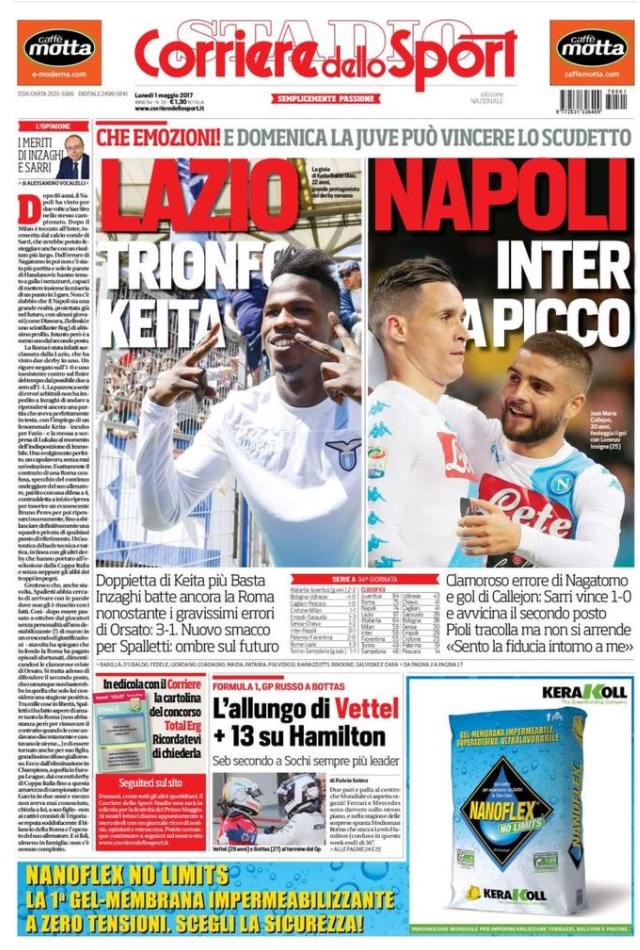Corriere Dello Sport 1 Maggio 2017