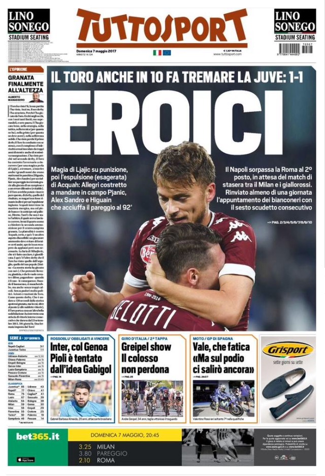 TuttoSport 7 Maggio 2017
