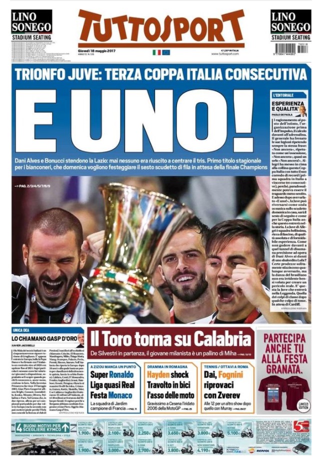 TuttoSport 18 Maggio 2017