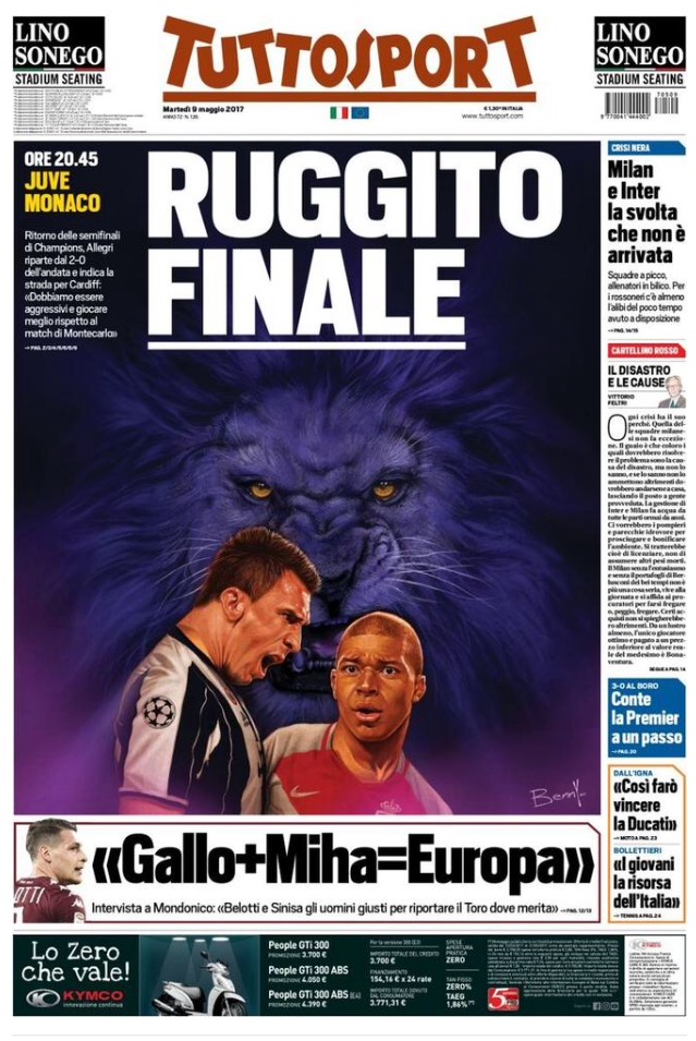 TuttoSport 9 Maggio 2017