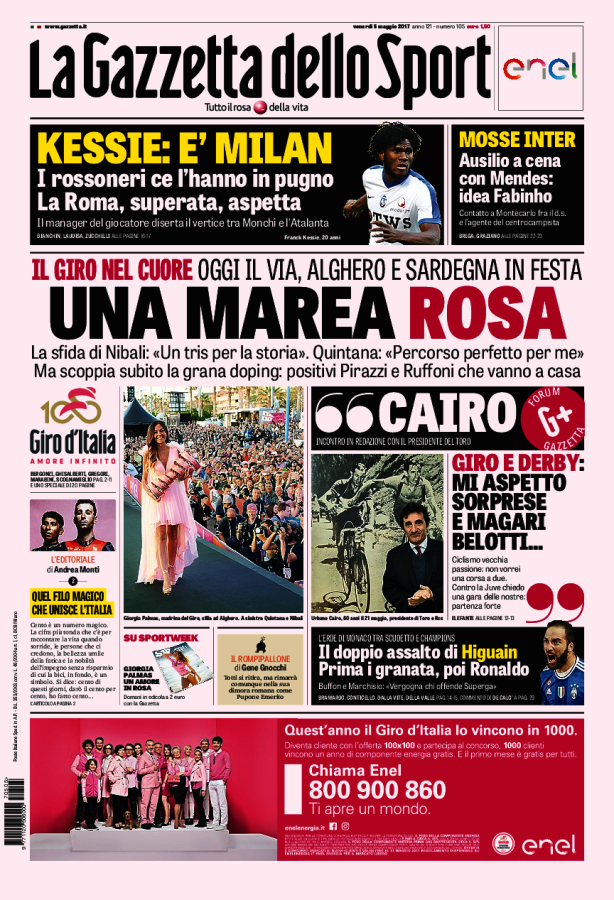 Gazzetta Dello Sport 5 Maggio 2017