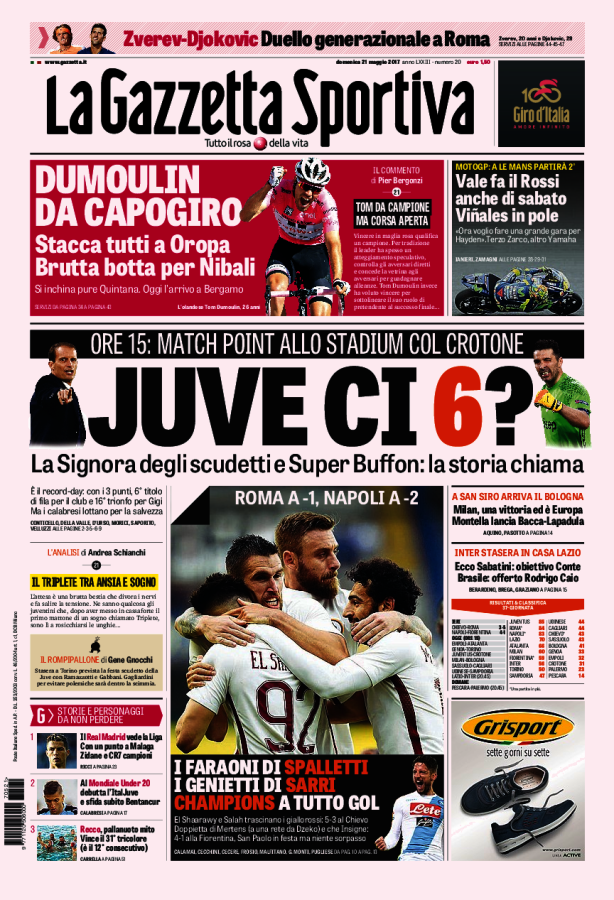 Gazzetta Dello Sport 21 Maggio 2017