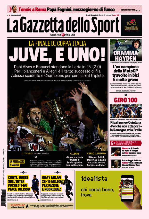 Gazzetta Dello Sport 18 Maggio 2017