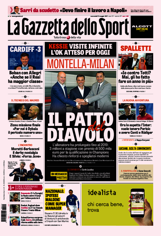 Gazzetta Dello Sport 31 Maggio 2017