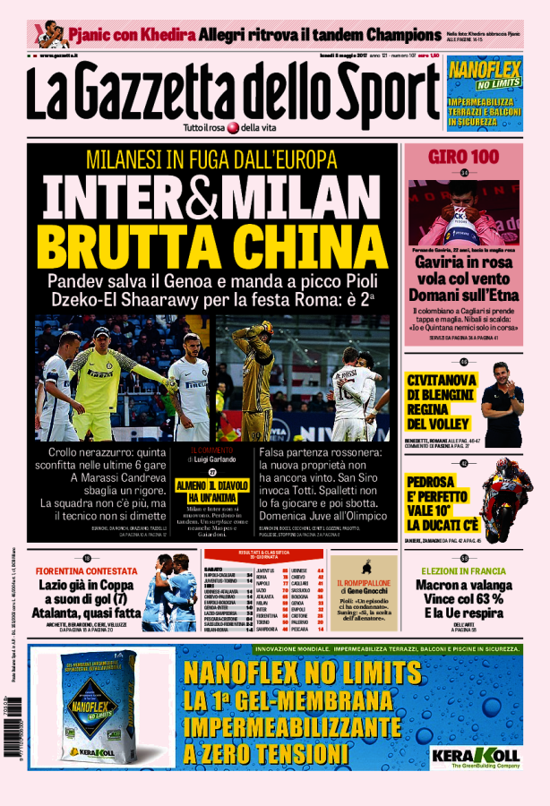 Gazzetta Dello Sport 8 Maggio 2017