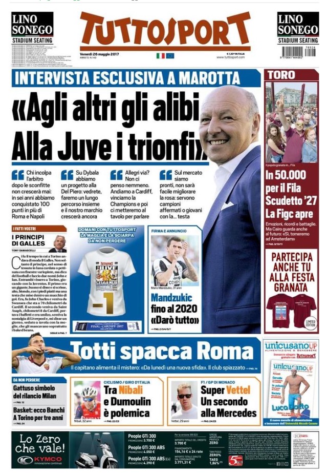 TuttoSport 26 Maggio 2017