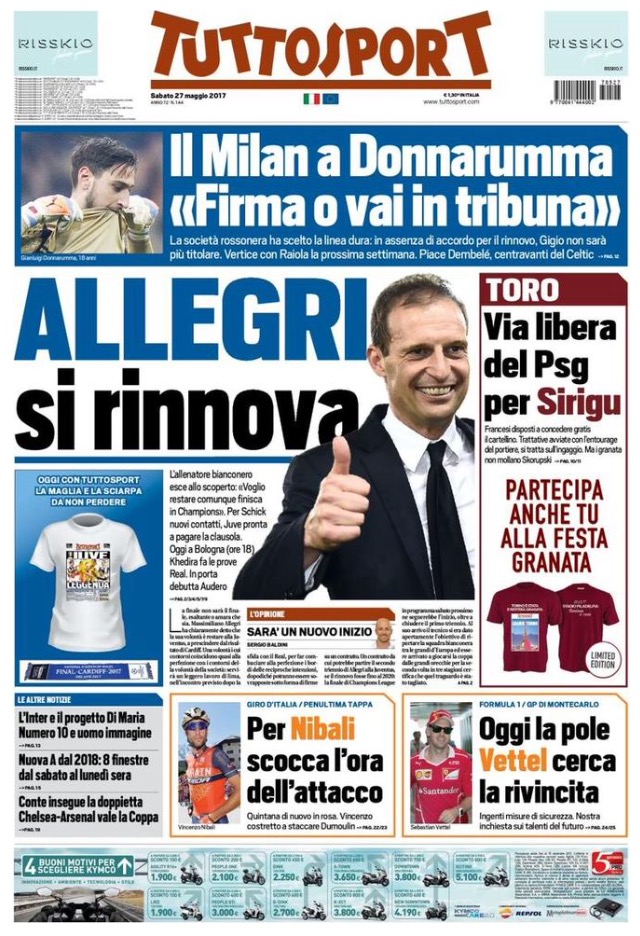 TuttoSport 27 Maggio 2017