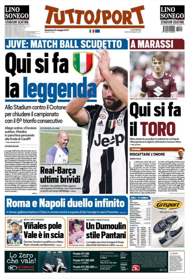 TuttoSport 21 Maggio 2017