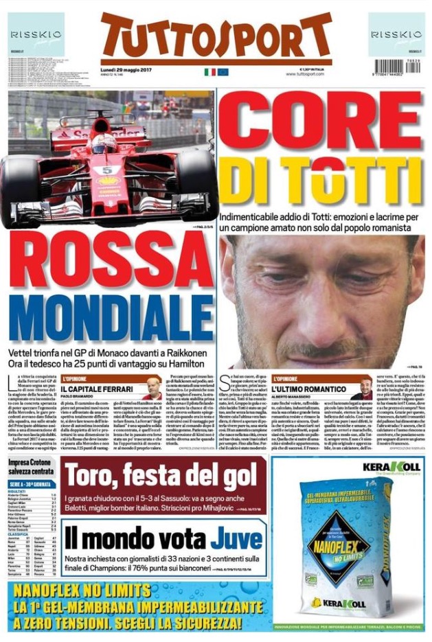 TuttoSport 29 Maggio 2017