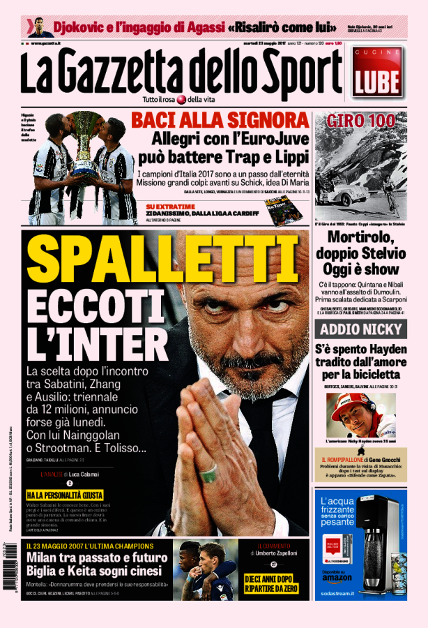 Gazzetta Dello Sport 23 Maggio 2017