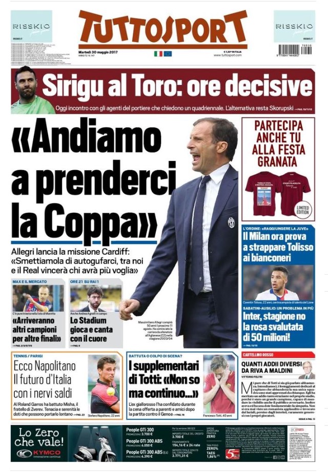 TuttoSport 30 Maggio 2017