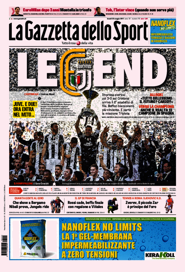 Gazzetta Dello Sport 22 Maggio 2017