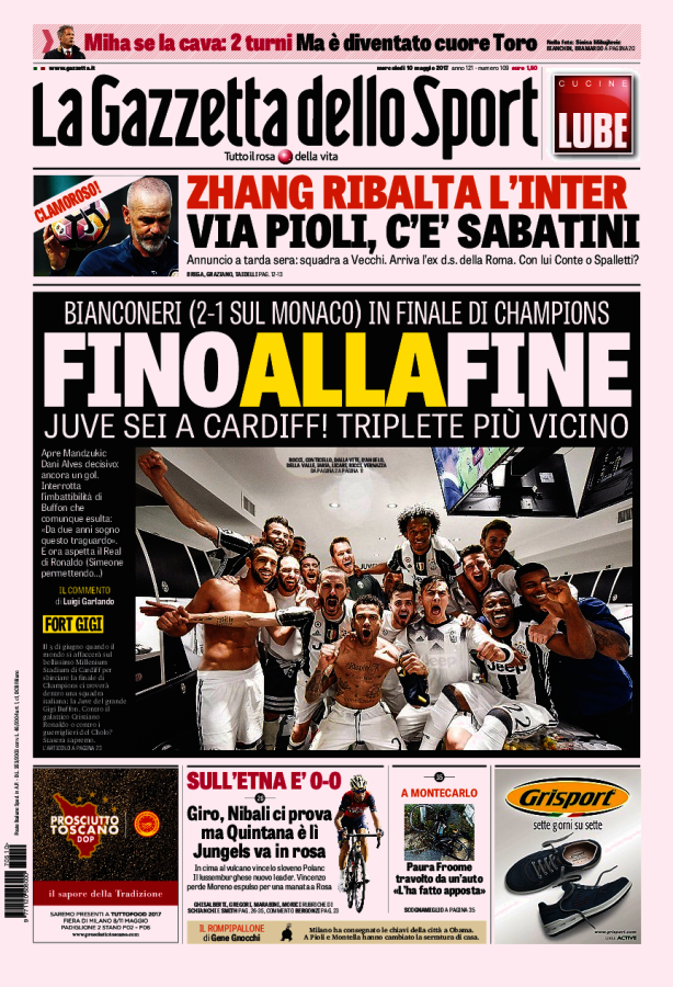 Gazzetta Dello Sport 10 Maggio 2017