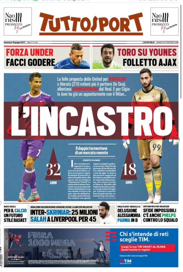 TuttoSport 18 Giugno 2017