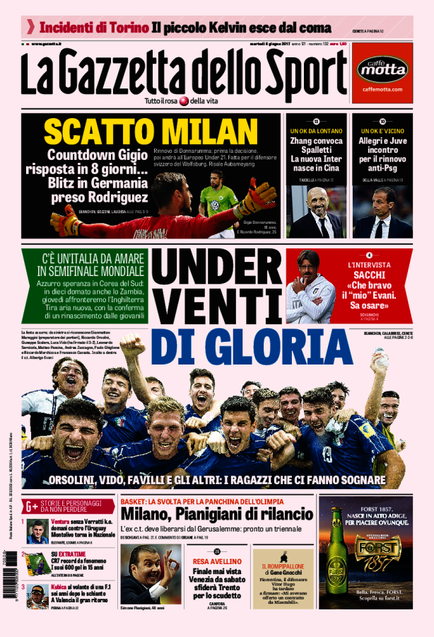 Gazzetta Dello Sport 6 Giugno 2017