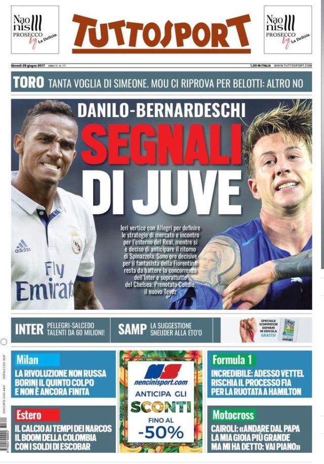 TuttoSport 29 Giugno 2017