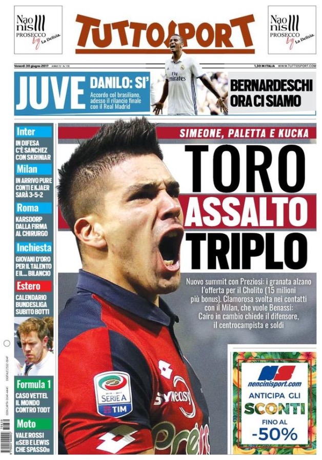 TuttoSport 30 Giugno 2017