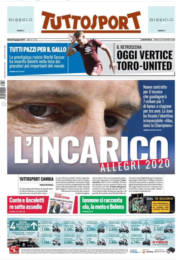 TuttoSport 8 Giugno 2017