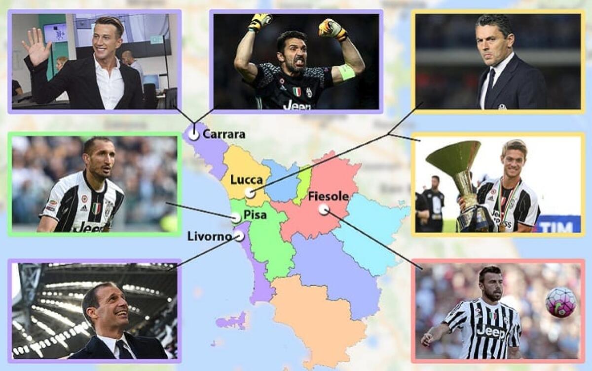 La squadra più Toscana della serie A? Non è la Fiorentina ma proprio la Juventus. Sette in totale i nati nella regione viola - 