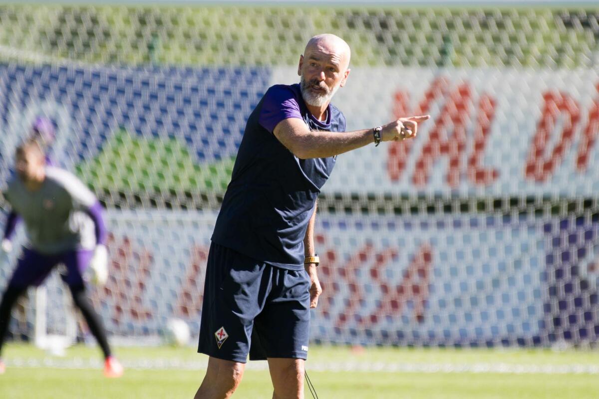 Pioli: "Kalinic? Non devo convincere nessuno. Le sfide complicate sono motivanti..." - Moena, Ritiro della Fiorentina 16.07.2017, Foto Fiorenzo Sernacchioli. Copyright Labaroviola.com