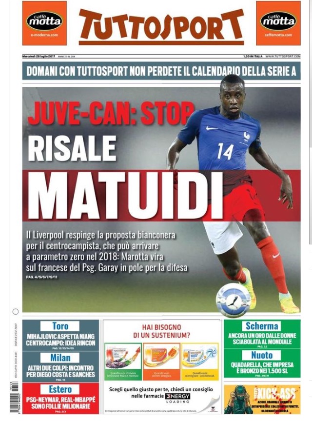 TuttoSport 26 Luglio 2017